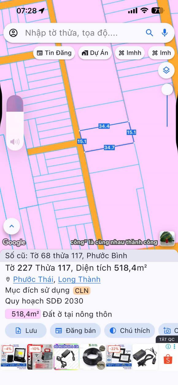 BÁN ĐẤT FULL HỒNG CHÍNH CHỦ – CỬA NGÕ PHÍA TÂY SÂN BAY LONG THÀNH