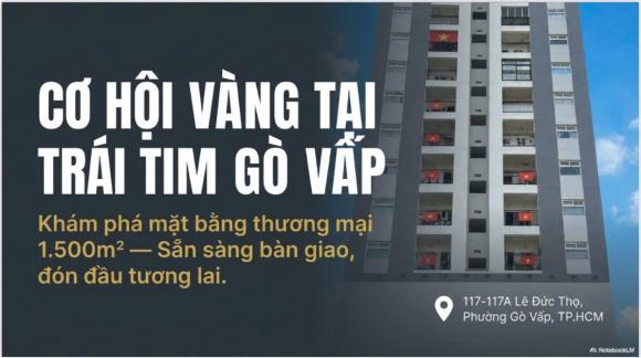 CHO THUÊ MẶT BẰNG THƯƠNG MẠI GÒ VẤP – DIỆN TÍCH LỚN 1.500M²
