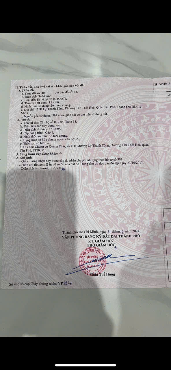 chinh chu can ban an ho penthouse tan phu